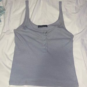 light blue brandy melville button up tank
